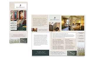 Boutique Hotel Tri Fold Brochure Template