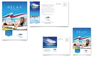 Cruise Travel Postcard Template