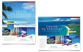 Cruise Travel Poster Template Design