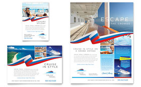 Cruise Travel Advertisement Template - InDesign, Illustrator, Word, Publisher, Pages