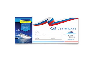 Cruise Travel Gift Certificate Template