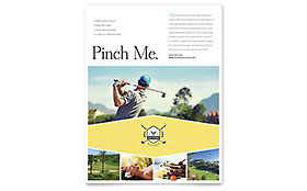 Golf Resort Flyer Template Design