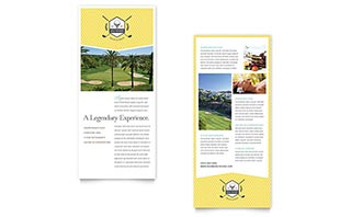 Golf Resort Rack Card Template