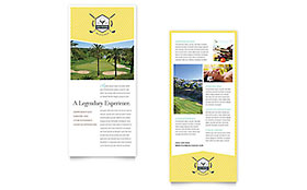 Golf Resort Rack Card Template Design