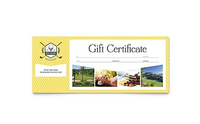 Gift Certificate Template - Graphic Design Template