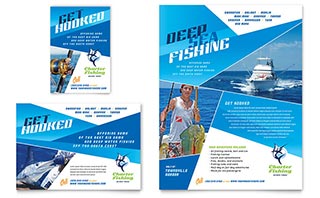 Fishing Charter & Guide Flyer & Ad Template