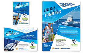 Fishing Charter & Guide Flyer & Ad Template Design