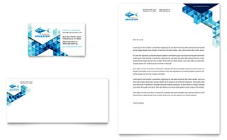 Ocean Aquarium Business Card & Letterhead Template