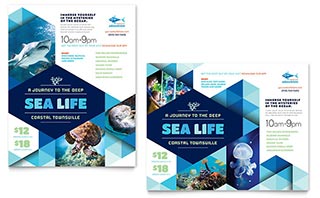 Ocean Aquarium Poster Template