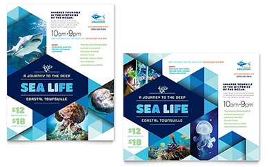 Ocean Aquarium Poster Design Example