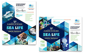 Aquarium Poster Template - InDesign, Illustrator, Word, Publisher, Pages