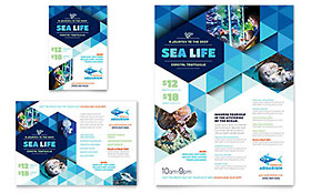 Ocean Aquarium Flyer & Ad Template Design