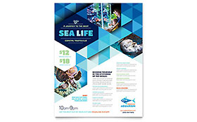 Ocean Aquarium Flyer Template Design