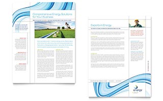 Renewable Energy Consulting Datasheet Template