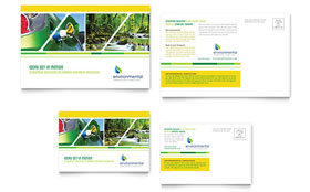 Environmental Conservation Postcard Template Design