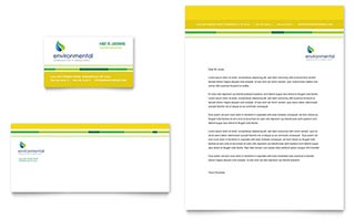 Environmental Conservation Business Card & Letterhead Template