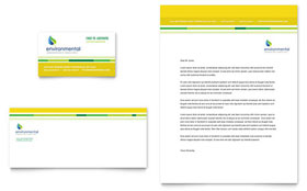 Environmental Conservation Business Card & Letterhead Template Design