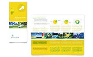 Environmental Conservation Tri Fold Brochure Template