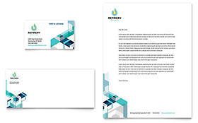 Oil & Gas Company Business Card & Letterhead Template Design