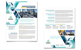 Oil & Gas Company Datasheet Template Design