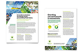 Green Energy Consultant Datasheet Template Design