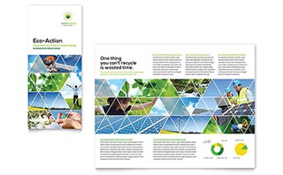 Green Energy Consultant Tri Fold Brochure Template