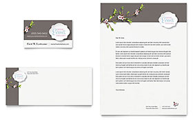 Wedding Planner Business Card & Letterhead Template Design