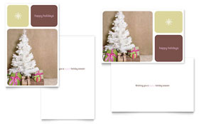 Contemporary Christmas Greeting Card Design Template