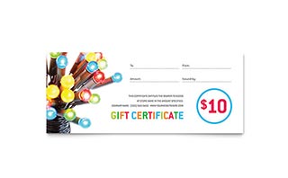 Christmas Lights Gift Certificate Template