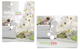 Christmas Dreams Sale Poster Template Design