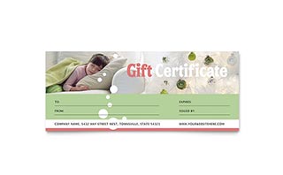 Christmas Dreams Gift Certificate Template