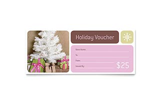 Contemporary Christmas Gift Certificate Template