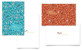 Christmas Confetti Greeting Card Design Template