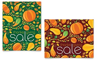 Thanksgiving Harvest Sale Poster