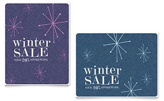 Snowflake Wishes Sale Poster