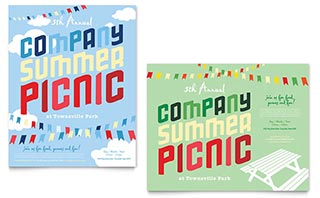 Company Summer Picnic Poster Template