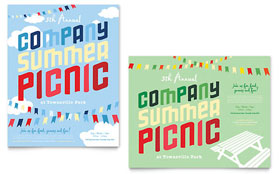 Company Summer Picnic Poster Template Design