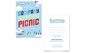 Company Summer Picnic Invitation Template Design