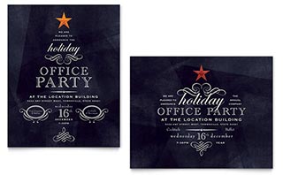 Office Holiday Party Poster Template