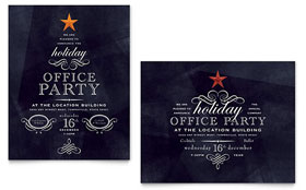 Office Holiday Party Poster Template Design