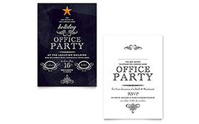 Office Holiday Party Invitation Design Template