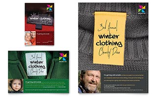 Winter Clothing Drive Flyer & Ad