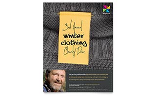 Winter Clothing Drive Flyer Template