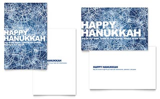 Happy Hanukkah Greeting Card Template