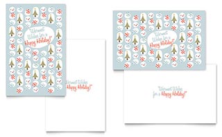 Happy Holidays Greeting Card Template