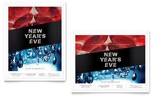 New Year's Eve Party Poster Template