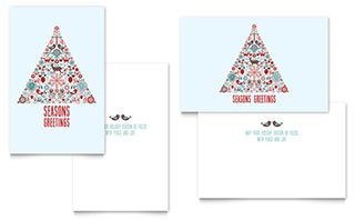 Holiday Art Greeting Card Template