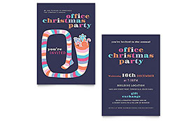 Christmas Party Invitation Template Design