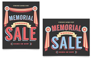 Memorial Day Sale Poster Template