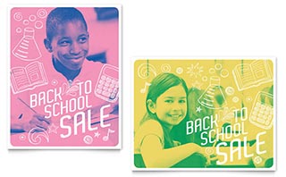 Back 2 School Sale Poster Template